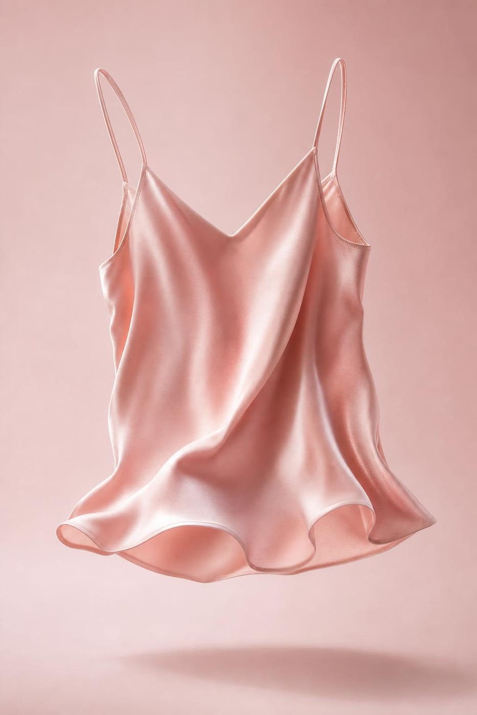 AI-generated premium silk camisole — hero product